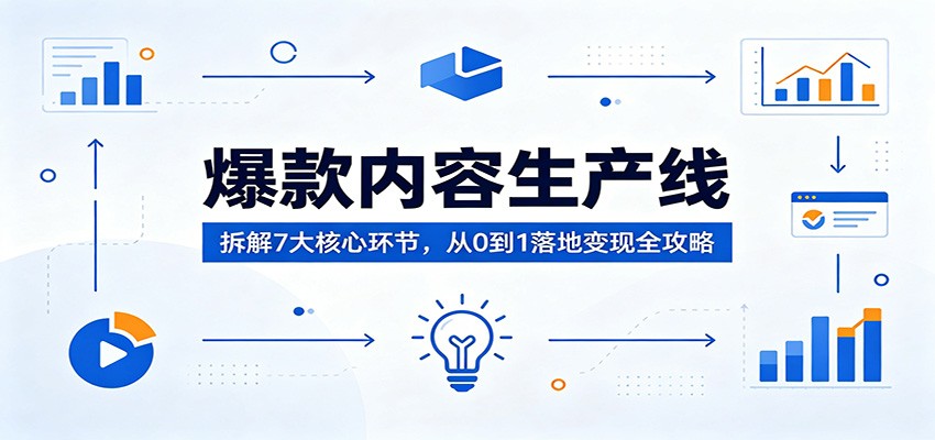 爆款内容生产线:拆解7大核心环节,从0到1落地变现全攻略-蜗牛学社
