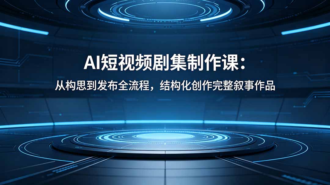 AI短视频剧集制作课：从构思到发布全流程，结构化创作完整叙事作品-蜗牛学社