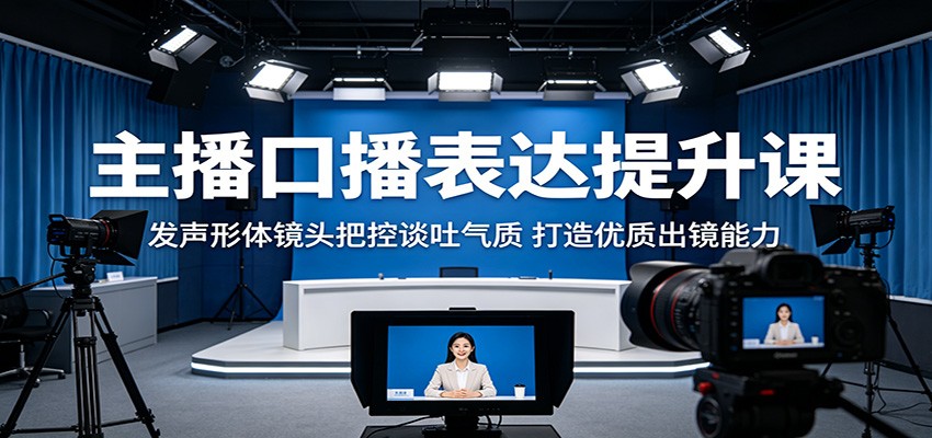 主播口播表达提升课:发声形体镜头把控谈吐气质,打造优质出镜能力-蜗牛学社