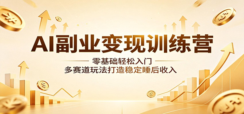 AI副业变现训练营:零基础轻松入门,多赛道玩法打造稳定睡后收入-蜗牛学社