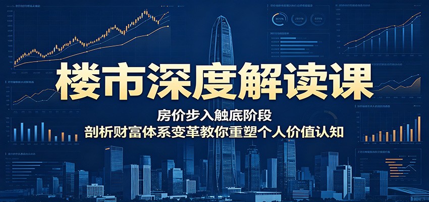 楼市深度解读课:房价步入触底阶段,剖析财富体系变革教你重塑个人价值认知-蜗牛学社