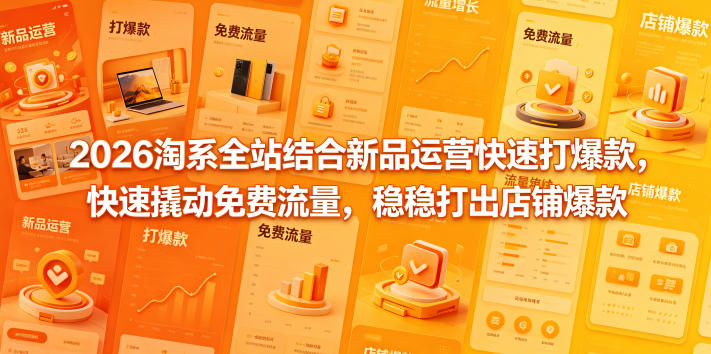 2026淘系全站结合新品运营快速打爆款,快速撬动免费流量,稳稳打出店铺爆款(更新5月12日)-蜗牛学社