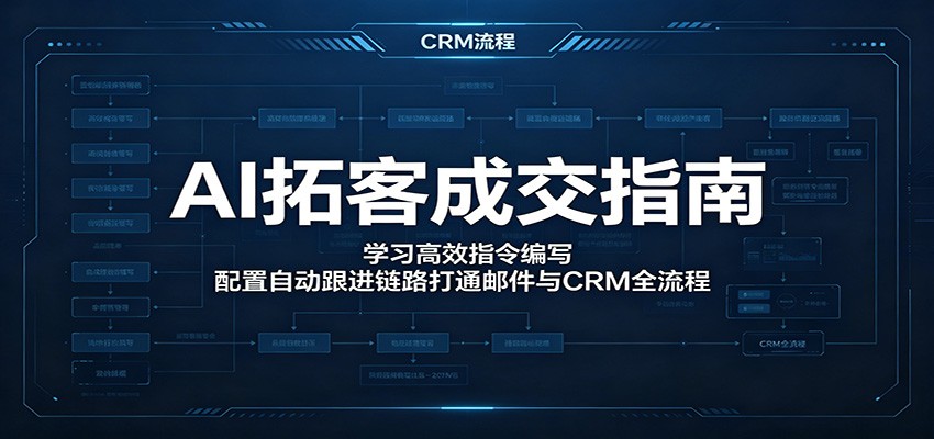 AI拓客成交指南：学习高效指令编写，配置自动跟进链路打通邮件与CRM全流程-蜗牛学社