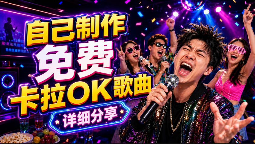 零基础AI制作免费卡拉OK视频教程，从歌曲生成、音轨分离到字幕制作、视频导出，手把手教学-蜗牛学社