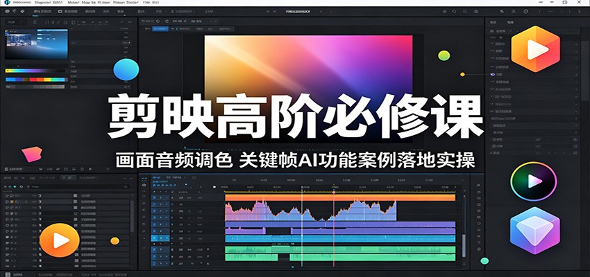 剪映高阶必修课：画面音频调色，关键帧AI功能案例落地实操-蜗牛学社