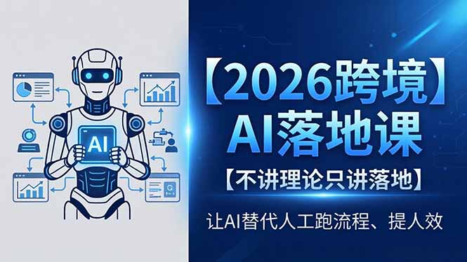 2026跨境AI落地课，不讲理论只讲落地，让AI替代人工跑流程、提人效-蜗牛学社