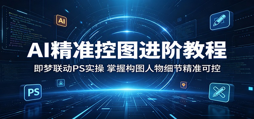 AI精准控图进阶教程:即梦联动PS实操,掌握构图人物细节精准可控-蜗牛学社
