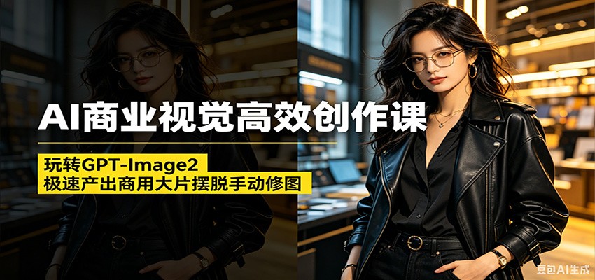 AI商业视觉高效创作课：玩转GPT-Image2，极速产出商用大片摆脱手动修图(更新)-蜗牛学社