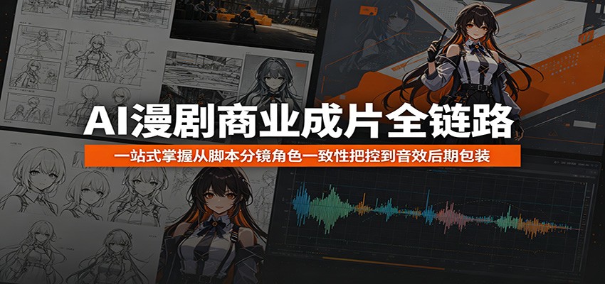 AI漫剧商业成片全链路:一站式掌握从脚本分镜角色一致性把控到音效后期包装-蜗牛学社
