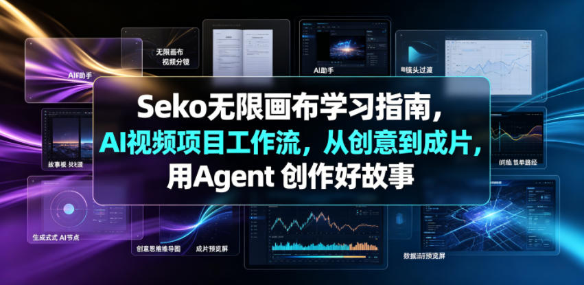 Seko无限画布学习指南,AI视频项目工作流,从创意到成片,用Agent 创作好故事-蜗牛学社