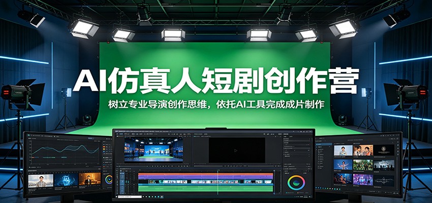 AI仿真人短剧创作营:树立专业导演创作思维,依托AI工具完成成片制作-蜗牛学社
