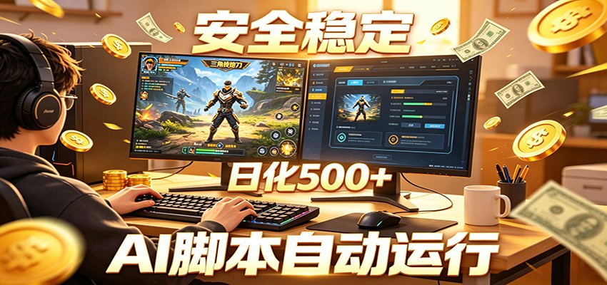三角洲全自动挂机,AI脚本躺赚,日化500+-蜗牛学社