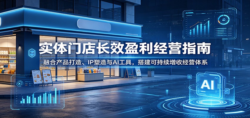 实体门店长效盈利经营指南:融合产品打造、IP塑造与AI工具,搭建可持续增收经营体系-蜗牛学社