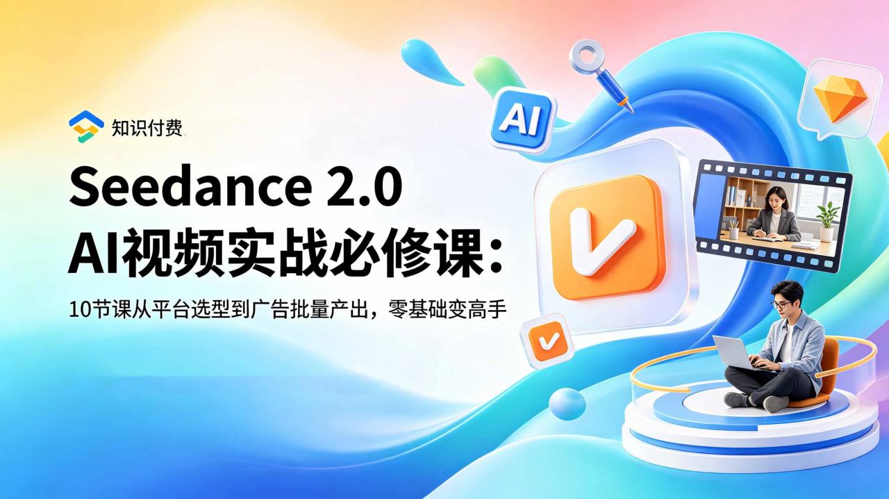 Seedance 2.0 AI视频实战必修课:10节课从平台选型到广告批量产出,零基础变高手-蜗牛学社