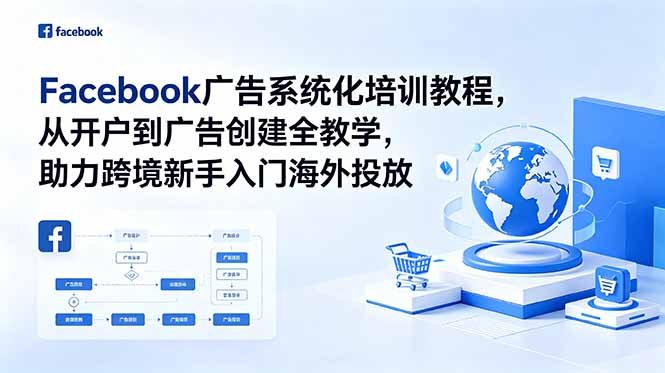 Facebook广告系统化培训教程,从开户到广告创建全教学,助力跨境新手入门海外投放-蜗牛学社