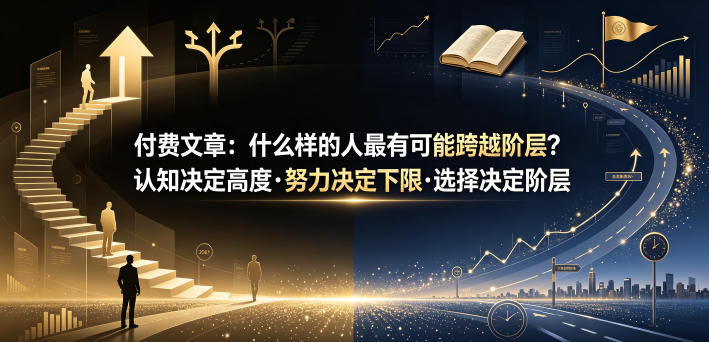 付费文章:什么样的人最有可能跨越阶层?认知决定高度·努力决定下限·选择决定阶层-蜗牛学社