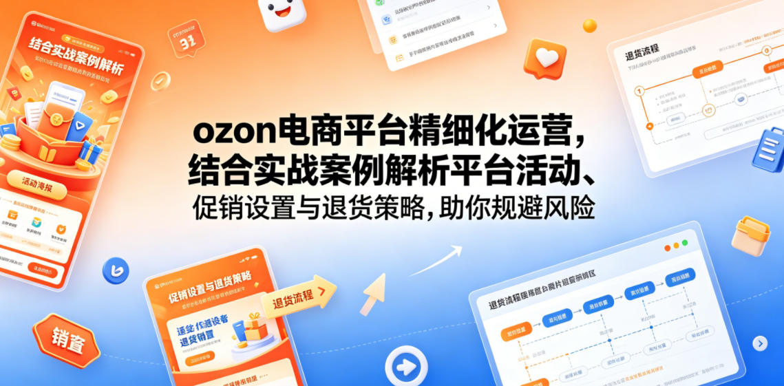 ozon电商平台精细化运营，结合实战案例解析平台活动、促销设置与退货策略，助你规避风险、提升销量-蜗牛学社