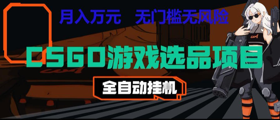 CSGO游戏自动扫货项目,全自动运行,月入1W,无风险,长期稳定可以做【揭秘】-蜗牛学社