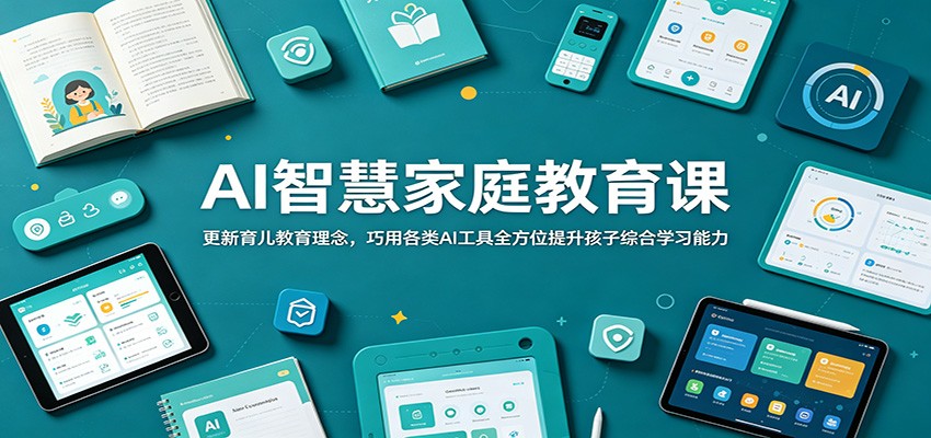 AI智慧家庭教育课：更新育儿教育理念，巧用各类AI工具全方位提升孩子综合学习能力-蜗牛学社