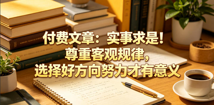 付费文章:实事求是!尊重客观规律,选择好方向努力才有意义-蜗牛学社