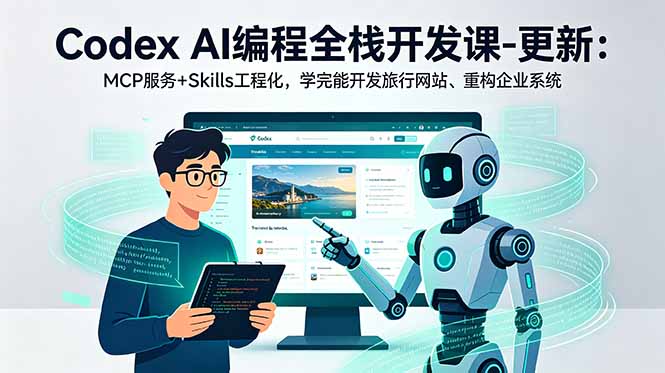 Codex AI编程全栈开发课-更新：MCP服务+Skills工程化，学完能开发旅行网站、重构企业系统-蜗牛学社