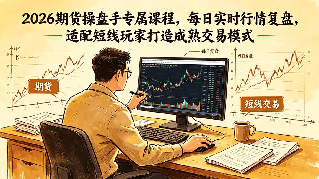 2026期货操盘手专属课程-更新6月,每日实时行情复盘,适配短线玩家打造成熟交易模式-蜗牛学社