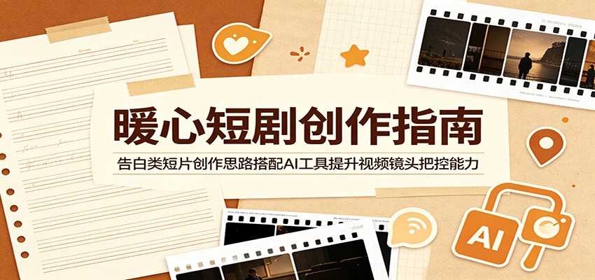 暖心短剧创作指南：告白类短片创作思路搭配AI工具提升视频镜头把控能力-蜗牛学社