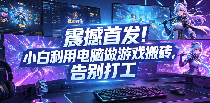 震撼首发！小白利用电脑做游戏搬砖，告别打工【揭秘】-蜗牛学社