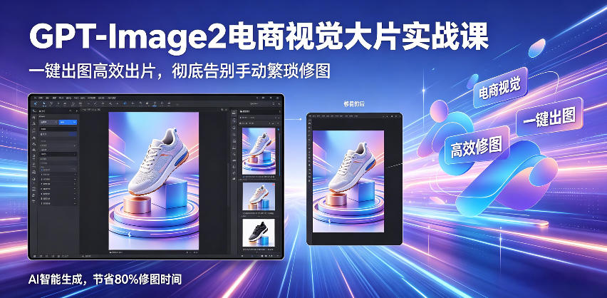GPT-Image2电商视觉大片实战课，一键出图高效出片，彻底告别手动繁琐修图(更新)-蜗牛学社