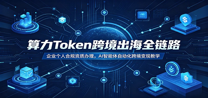 算力Token跨境出海全链路:企业个人合规资质办理,AI智能体自动化跨境变现教学-蜗牛学社