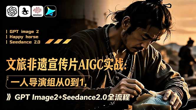 文旅非遗宣传片AIGC实战:一人导演组从0到1,GPT Image2+Seedance2.0全流程-蜗牛学社