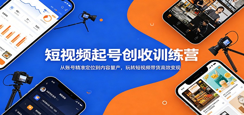 短视频起号创收训练营：从账号精准定位到内容量产，玩转短视频带货高效变现-蜗牛学社