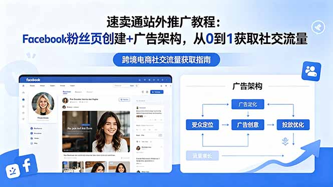速卖通站外推广教程：Facebook粉丝页创建+广告架构，从0到1获取社交流量-蜗牛学社