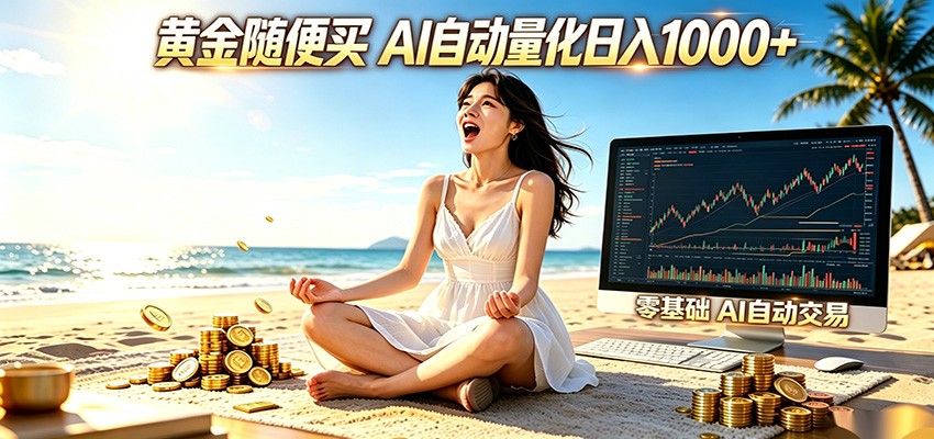 黄金随便买？AI自动外汇量化交易 在家当皇帝 日入1000+-蜗牛学社