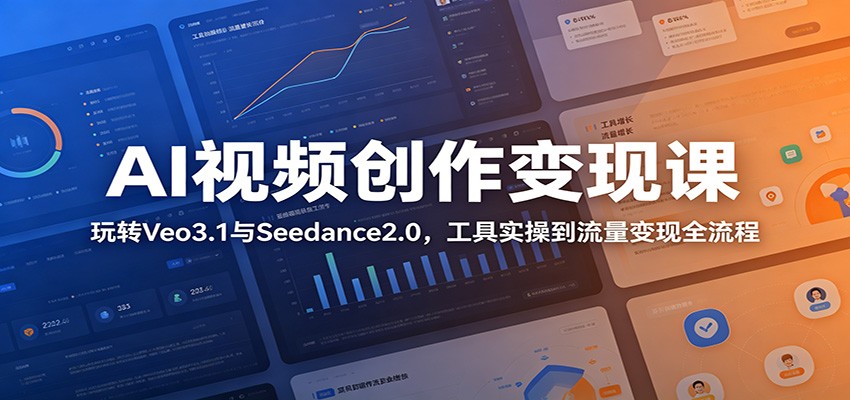AI视频创作变现课：玩转Veo3.1与Seedance2.0，工具实操到流量变现全流程-蜗牛学社
