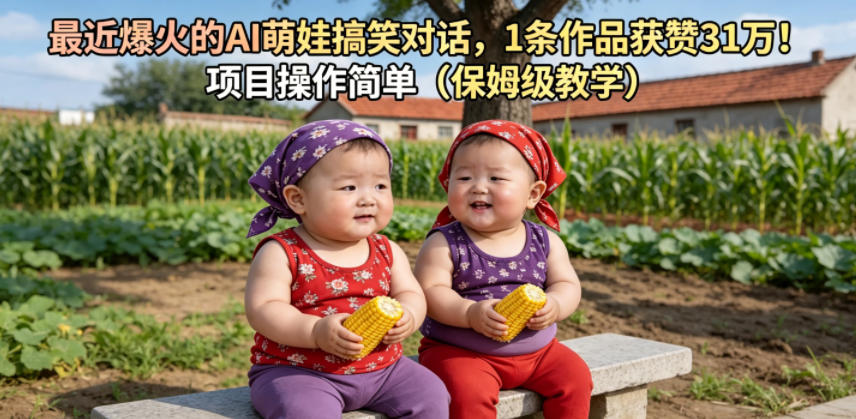 最近爆火的AI萌娃搞笑对话,1条作品获赞31W,项目操作简单(保姆级教学)-蜗牛学社