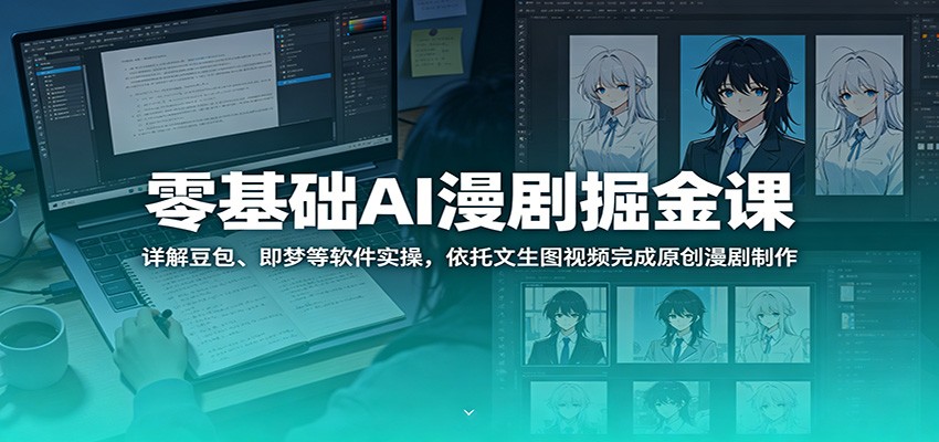 零基础AI漫剧掘金课:详解豆包、即梦等软件实操,依托文生图视频完成原创漫剧制作-蜗牛学社