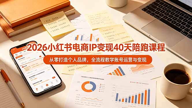 2026小红书电商IP变现40天陪跑课程-11期，从零打造个人品牌，全流程教学账号运营与变现-蜗牛学社