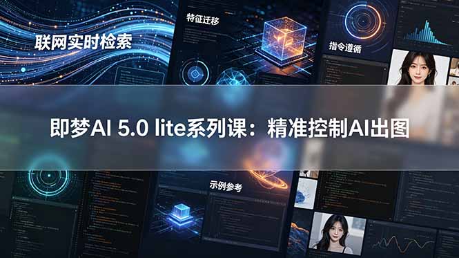 即梦AI 5.0 lite实战课：联网实时检索+特征迁移+指令遵循+示例参考，精准控制AI出图-蜗牛学社