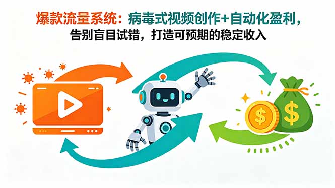 爆款流量系统：病毒式视频创作+自动化盈利，告别盲目试错，打造可预期的稳定收入-蜗牛学社