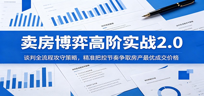 卖房博弈高阶实战2.0:谈判全流程攻守策略,精准把控节奏争取房产最优成交价格-蜗牛学社