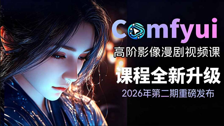 2026新版ComfyUI漫剧动画全流程实战课,0基础入门到进阶全流程动态漫,轻松实现流量变现-冒泡网