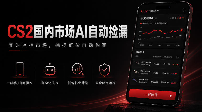 游戏市场AI自动监控,实时检测差价捡漏,简单轻松,日入300+【揭秘】-冒泡网