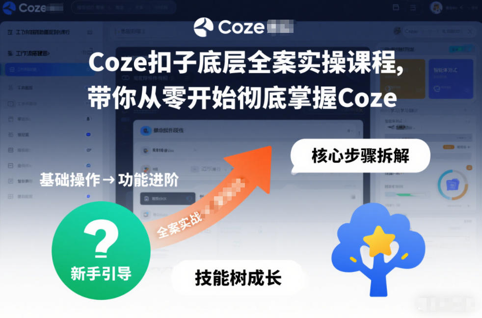 Coze扣子底层全案实操课程,带你从零开始彻底掌握Coze(更新7月)-蜗牛学社